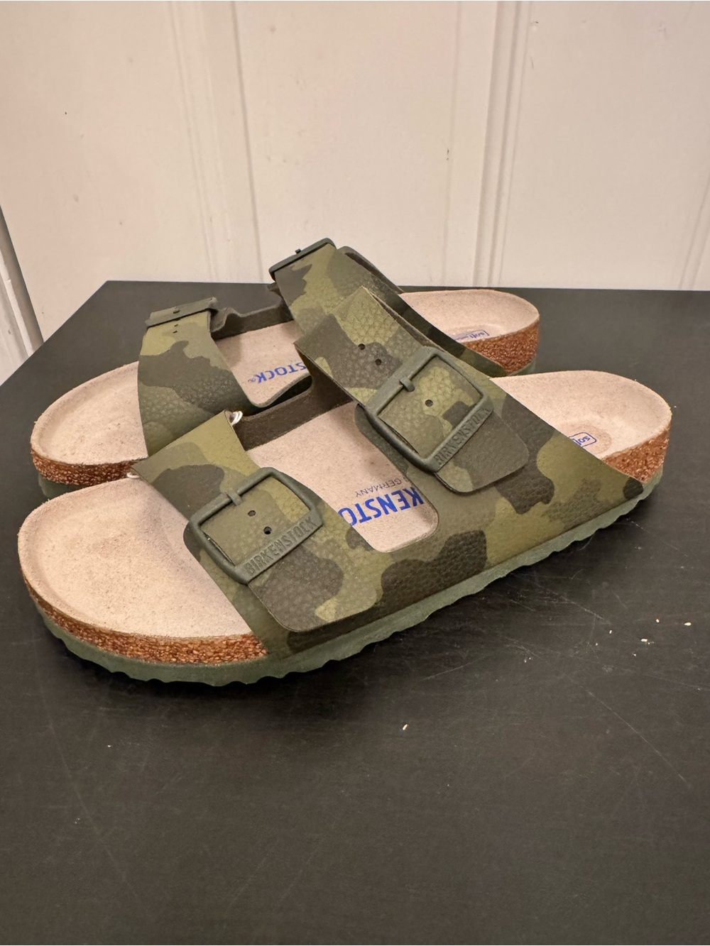 Birkenstock Arizona Soft Footbed Sandals Desert Soil Camp Green 41 Mens 8/8.5